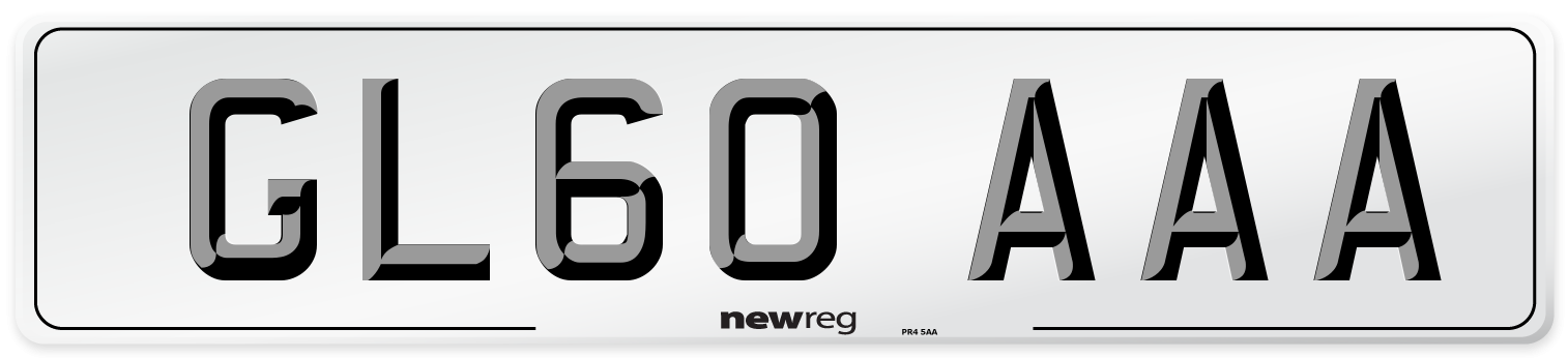 GL60 AAA Number Plate from New Reg